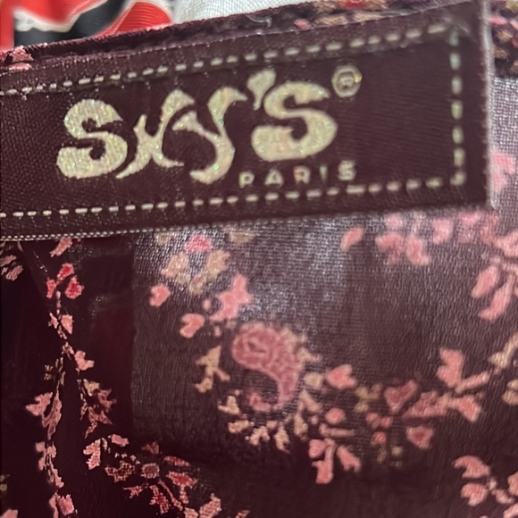 Boho Floral asymmetrical top Sz XS - Picture 6 of 7